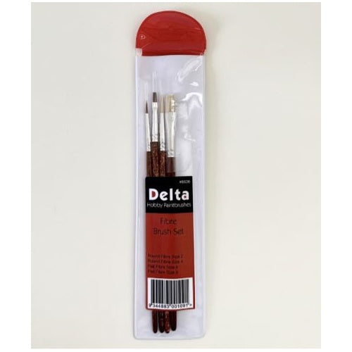 Delta 4 Asst Fibre Brushes w/ vinyl pouch