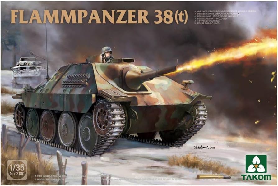 Takom 1/35 Flammpanzer 38(t) Plastic Model Kit