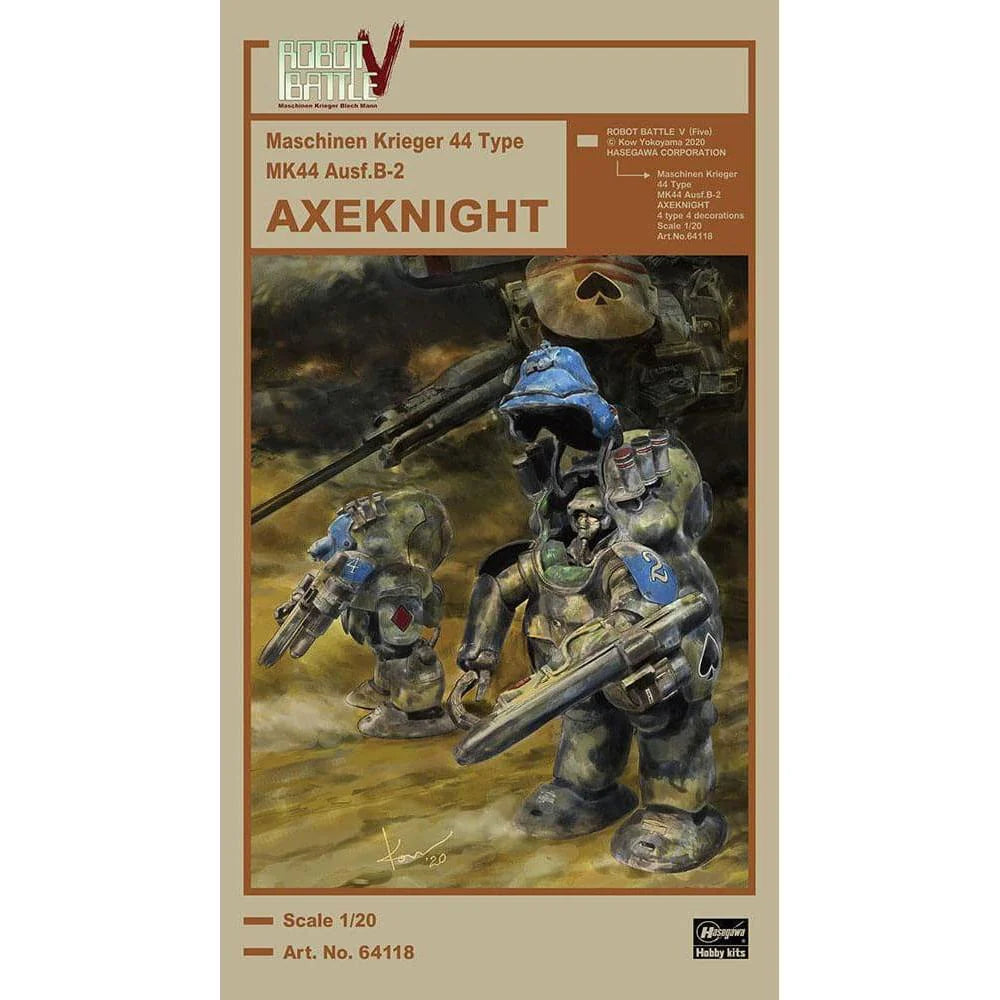 Hasegawa 1/20 Robot Battle V(Five) Maschinen Krieger 44 Type Mk44 Ausf.B-2 Axeknight