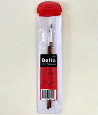 Delta 2 Asst Fibre Brushes w/ vinyl pouch