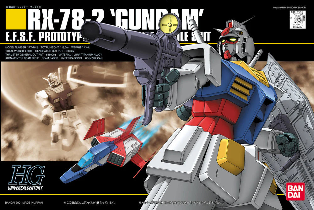 Bandai HGUC 1/144 RX-78-2 Gundam