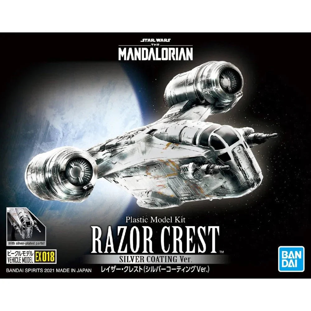 Bandai 1/144 Star Wars Vehicle Model EX018 Razor Crest Silver Coating Ver.