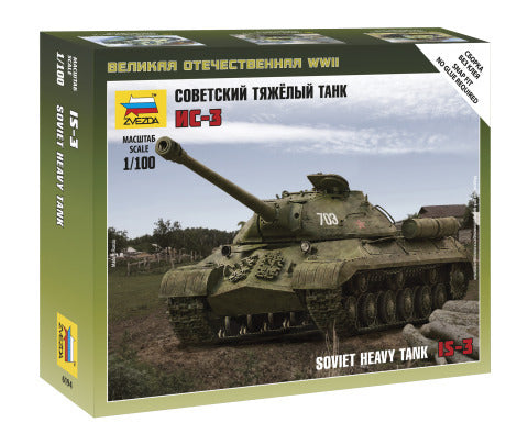 Zvezda 1/100 Soviet Tank IS-3 Plastic Model Kit