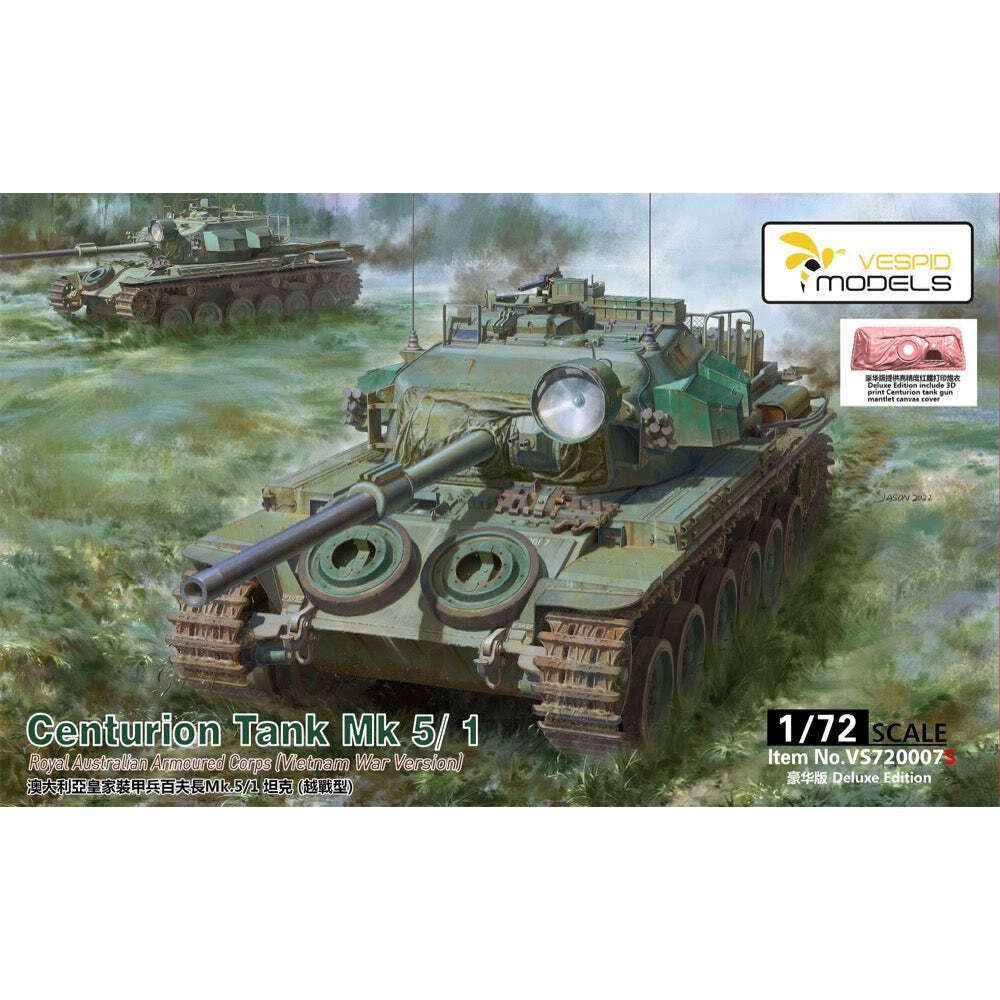 Vespid 1/72 Centurion Tank Mk5/1 RAAC 3D Print Plastic Model Kit