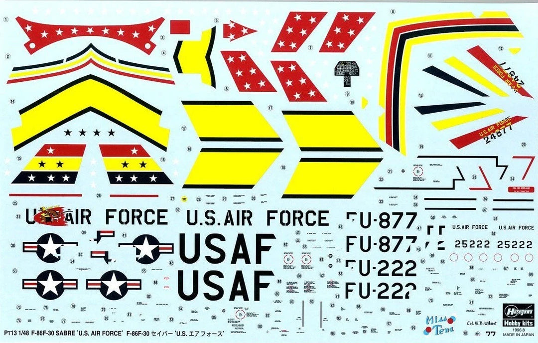 Hasegawa 1/48 F-86F-30 Sabre "U.S. Air Force"