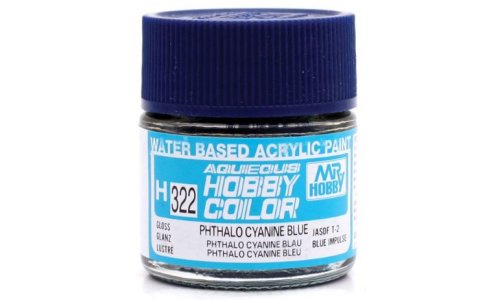 Mr Hobby Aqueous 322 Gloss Cyan Blue