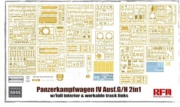 Ryefield 1/35 Pz.kpfw.IV Ausf.G/H 2in1 with full interior