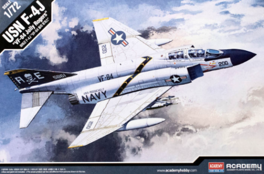 Academy 1/72 USN F-4J "VF-84 Jolly Rogers" Phantom II Plastic Model Kit