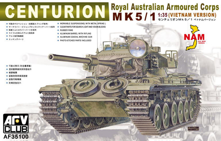 AFV Club 1/35 RAAC Centurion Mk5/1 Tank *Aus Decals* Plastic Model Kit