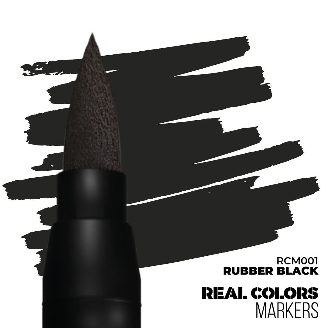 AK Interactive Real Colors Markers: Rubber Black - Acrylic Paint Marker