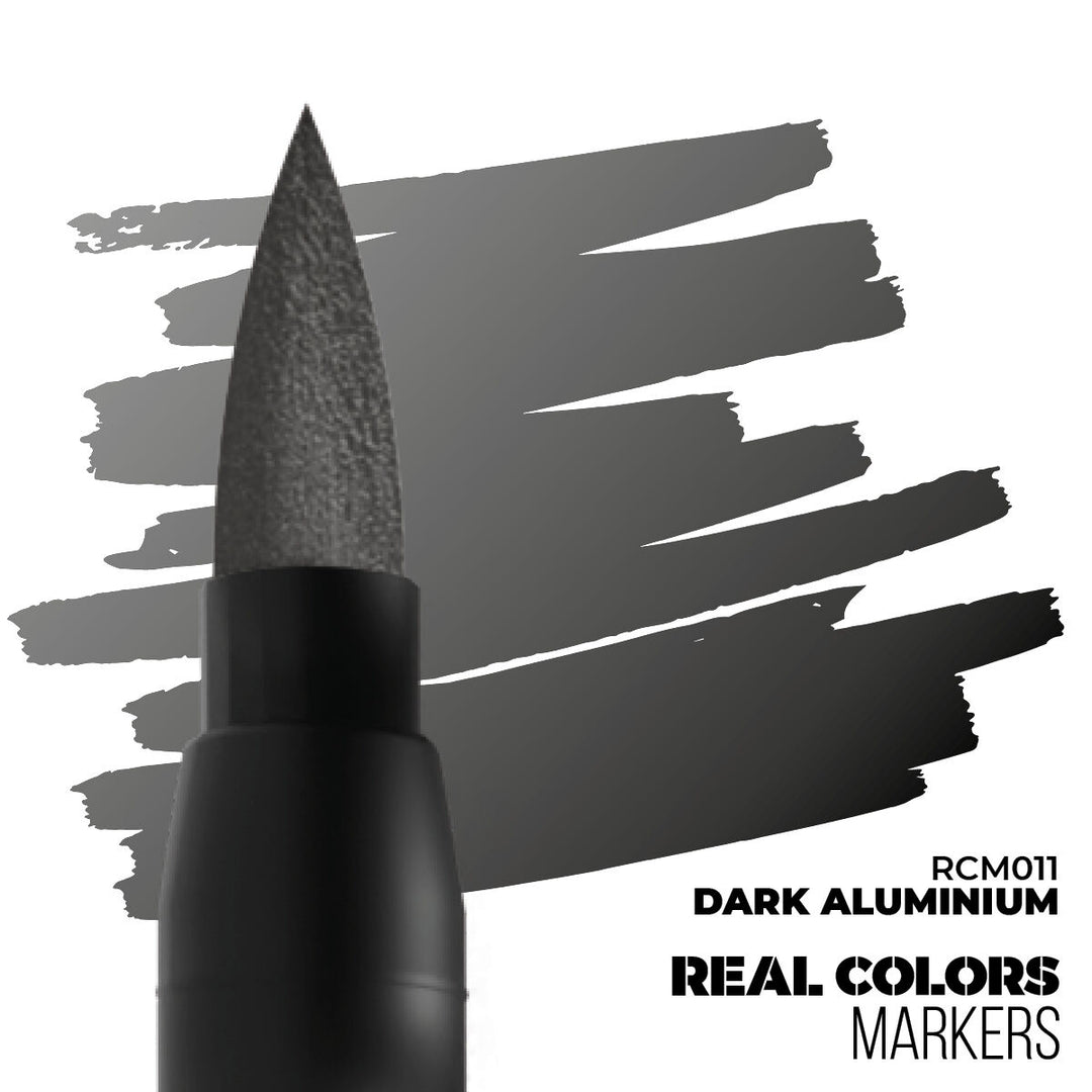 AK Interactive Real Colors Markers: Dark Aluminium - Acrylic Paint Marker