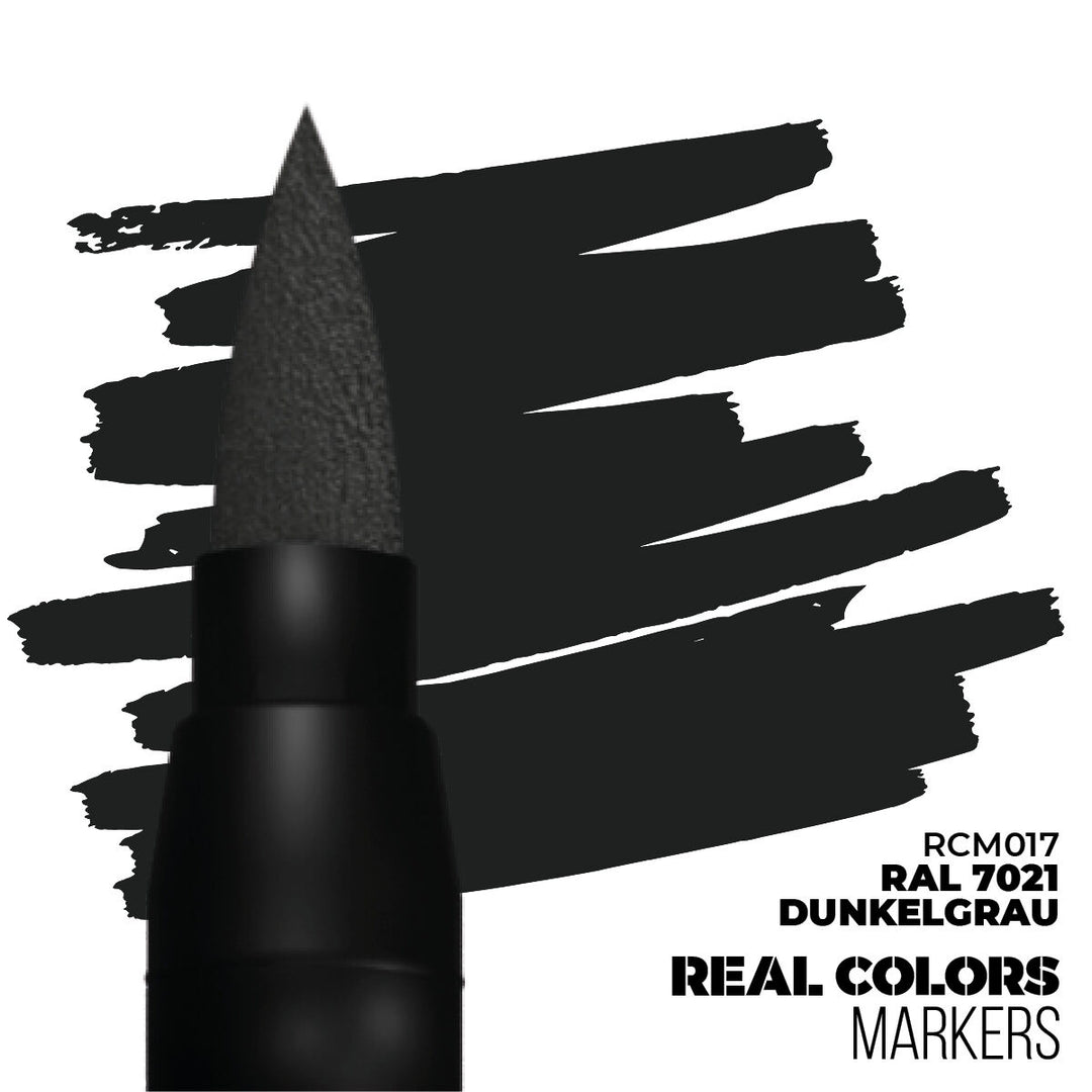 AK Interactive Real Colors Markers: RAL 7021 Dunkelgrau - Acrylic Paint Marker