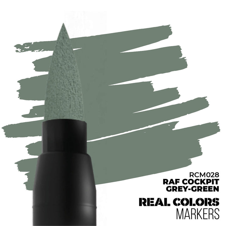 AK Interactive Real Colors Markers: RAF Cockpit Grey-Green - Acrylic Paint Marker