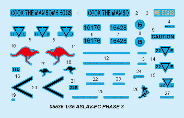 Trumpeter 1/35 ASLAV-PC PHASE 3 Plastic Model Kit *Aus Decals*