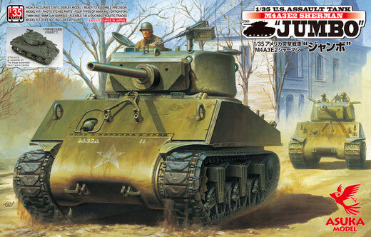 Asuka 1/35 M4A3E2 Sherman Jumbo Plastic Model Kit