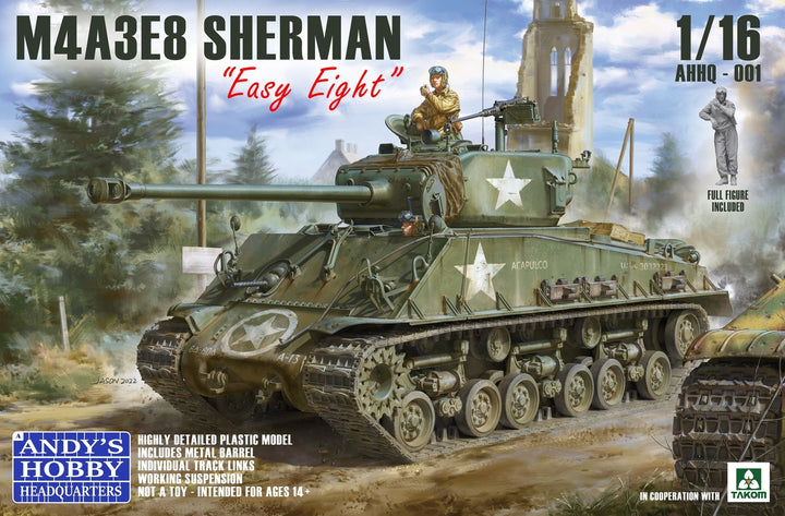 Andy's Hobby HQ 1/16 M4A3E8 Sherman "Easy Eight" w/ figure