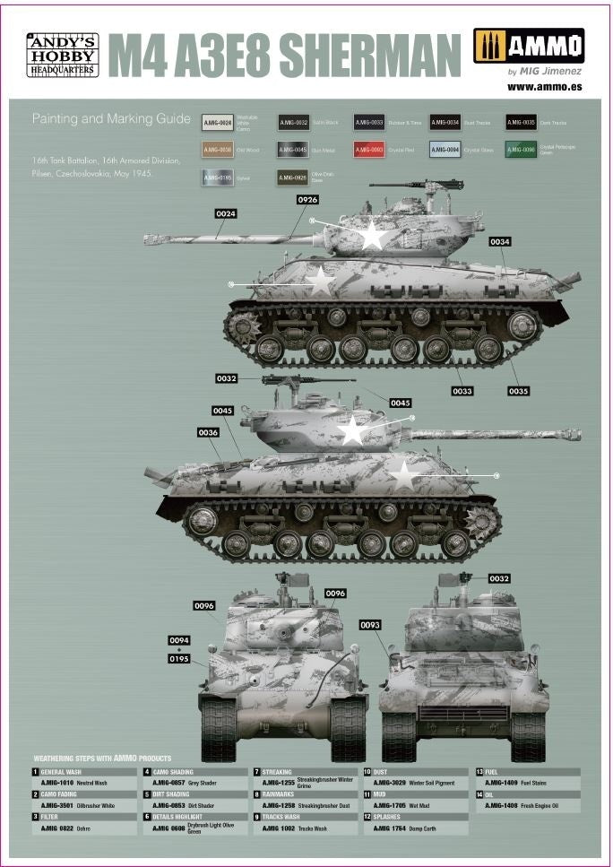 Andy's Hobby HQ 1/16 M4A3E8 Sherman "Easy Eight" w/ figure