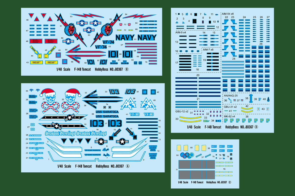 HobbyBoss 1/48 F-14B Tomcat Plastic Model Kit