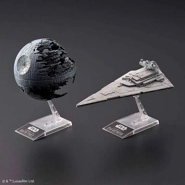 Bandai 1/2,700,00 Death Star II & 1/14,500 Star Destroyer