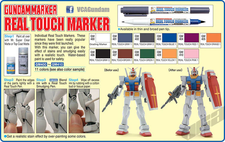 Gundam Marker - Real Touch Marker Set 1