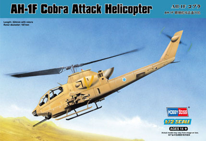 HobbyBoss 1/72 AH-1F Cobra Attack Helicopter Plastic Model Kit