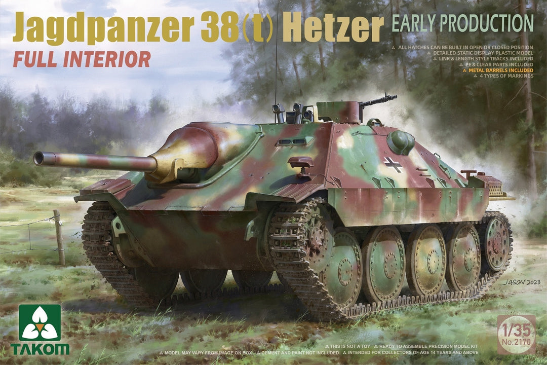 Takom 1/35 Jagdpanzer 38(t) Hetzer Early w/ Full Interior