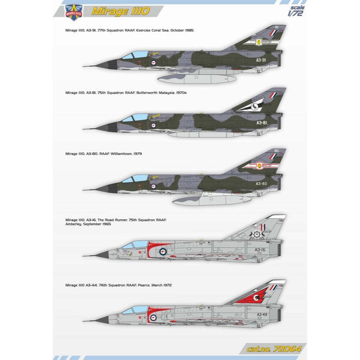 ModelSvit 1/72 Mirage IIIO Plastic Model Kit *Aus Decals*