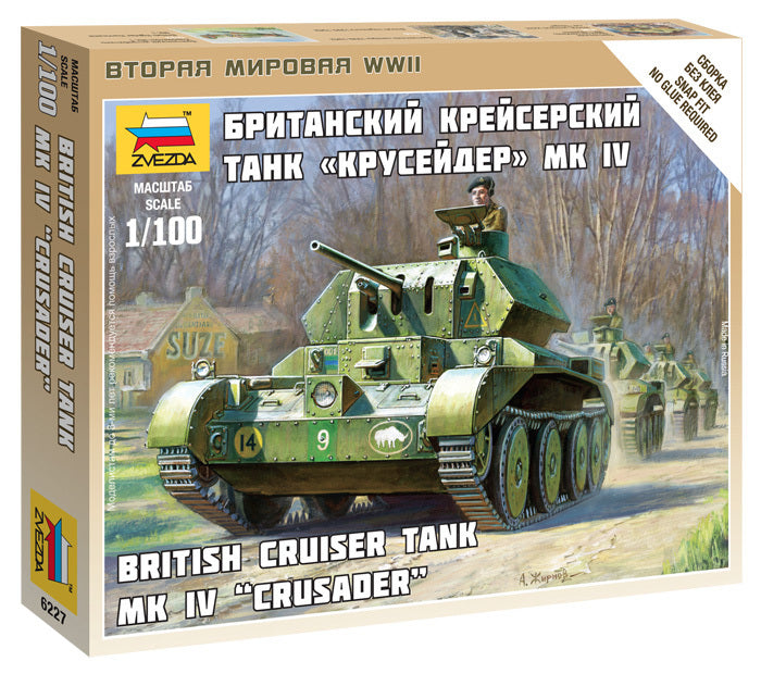 Zvezda 1/100 British Tank MK IV Crusader Plastic Model Kit