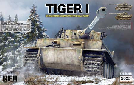 Ryefield 1/35 Tiger I Early Production w/ Full Interior & Clear Parts