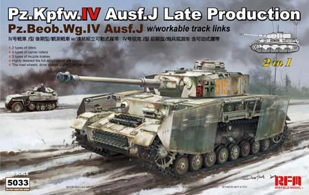 Ryefield 1/35 Pz.Kpfw.IV Ausf.J Late / Pz.Beob.Wg.IV Ausf.J 2 in 1