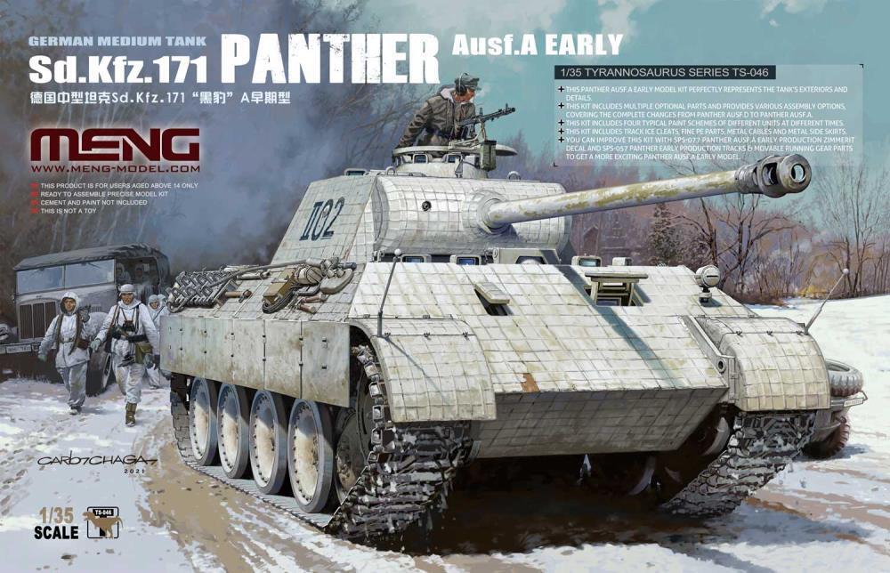 Meng 1/35 German Medium Tank Sd.Kfz.171 Panther Ausf.A Early Plastic Model Kit