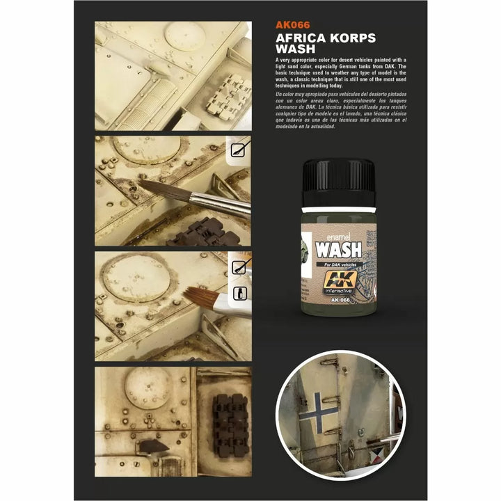 AK Interactive Weathering Products - Africa Korps Wash