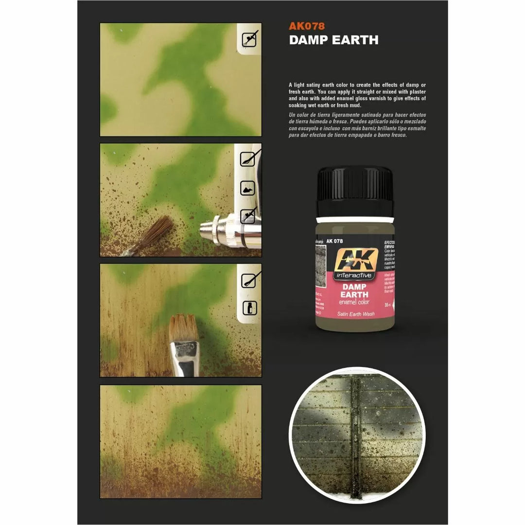 AK Interactive Weathering Products - Damp Earth Effects