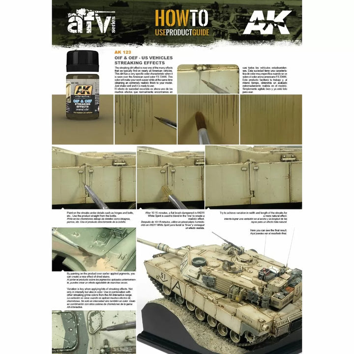 AK Interactive Weathering Products - Oif & Oef - US Vehicles Streaking Effects