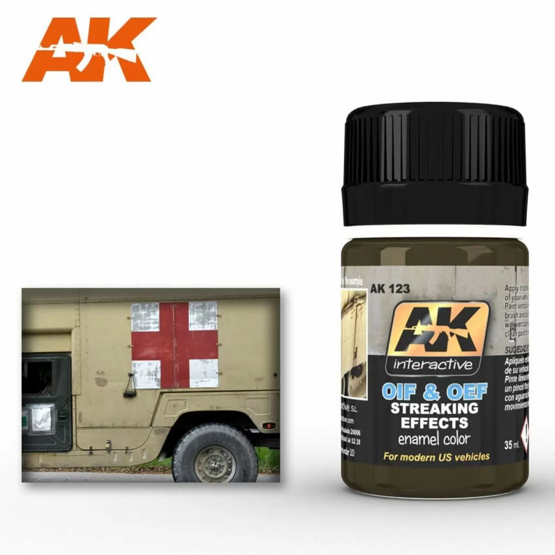 AK Interactive Weathering Products - Oif & Oef - US Vehicles Streaking Effects