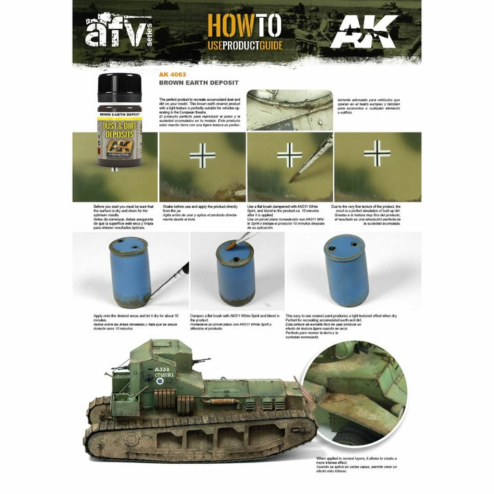 AK Interactive Weathering Products - Brown Earth Deposit