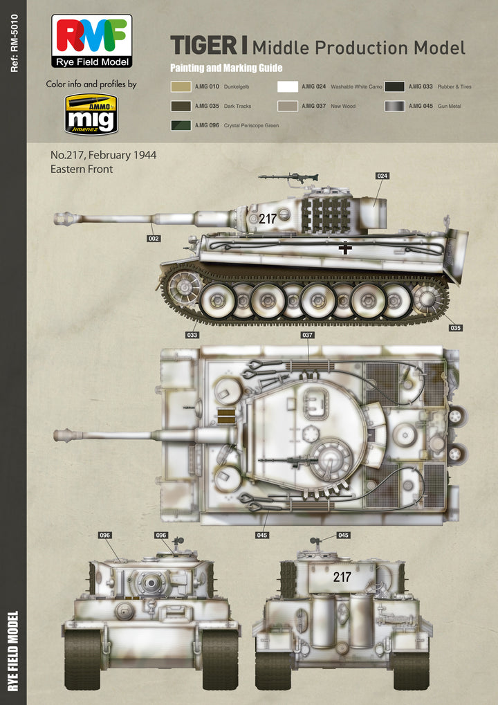 Ryefield 1/35 Tiger I Middle Production with Full Interior