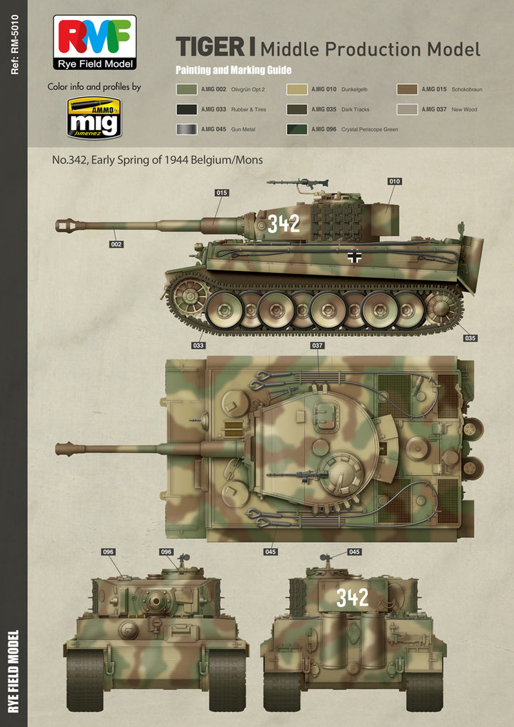 Ryefield 1/35 Tiger I Middle Production with Full Interior