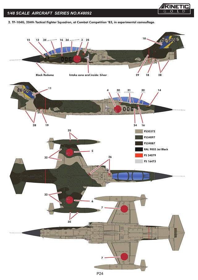 Kinetic 1/48 F-104DJ / F-104J JASDF Starfighter (2 in 1)