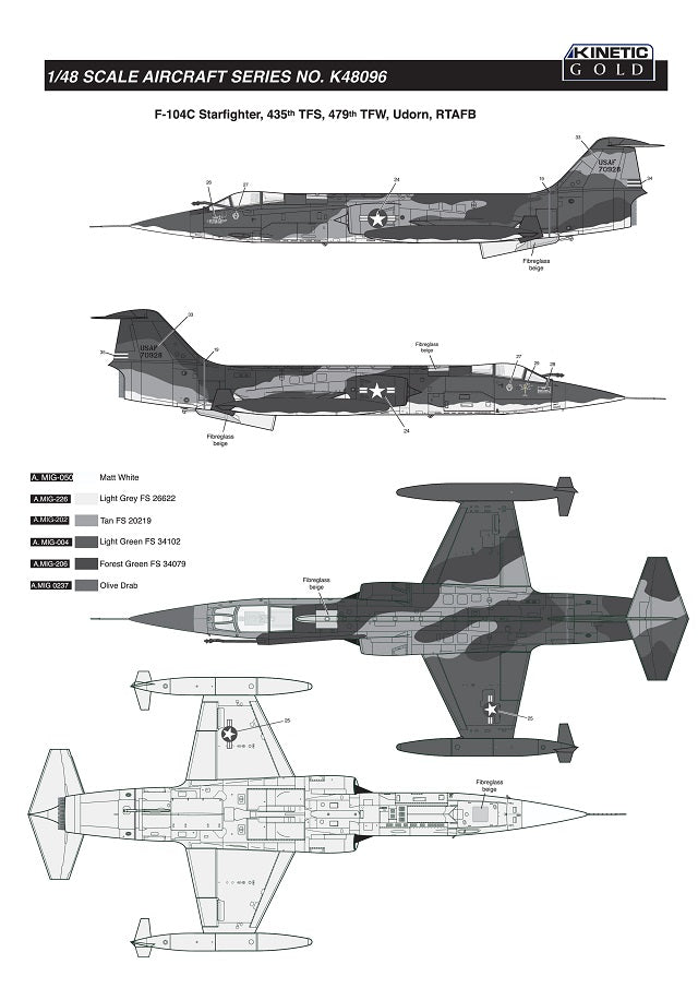 Kinetic 1/48 F-104A/C USAF Starfighter