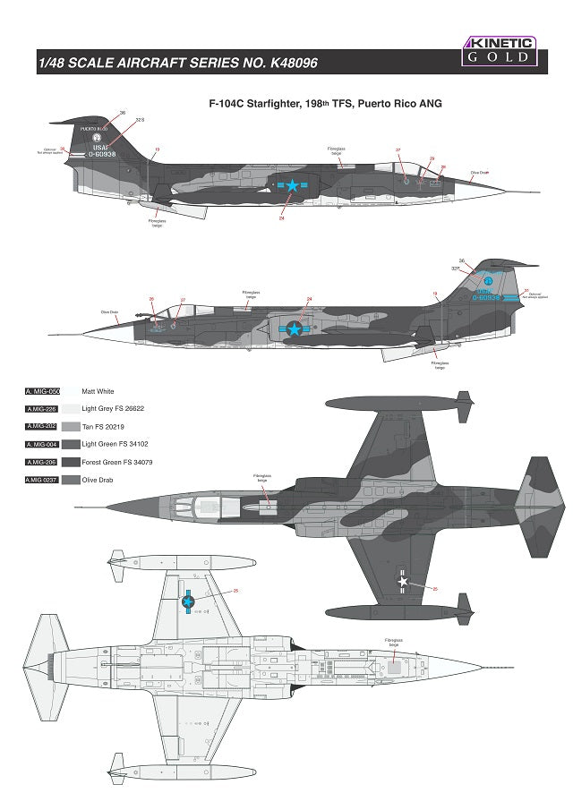 Kinetic 1/48 F-104A/C USAF Starfighter