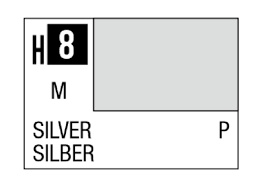 Mr Hobby Aqueous - 8 Metallic Silver