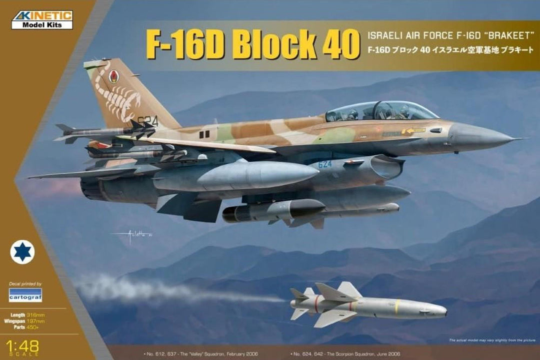 Kinetic 1/48 Israeli Air Force F-16D Block 40 Brakeet